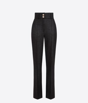 Elisabetta Franchi PANTALONE PANTALONE DRITTO IN TWEED LAMINATO