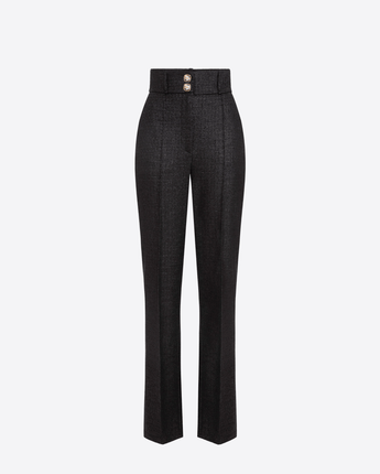 Elisabetta Franchi PANTALONE PANTALONE DRITTO IN TWEED LAMINATO