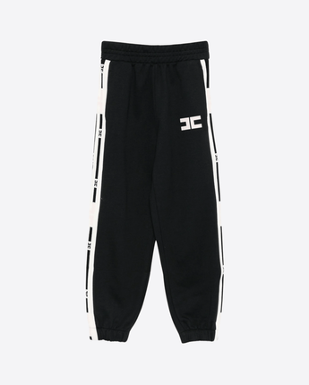 Elisabetta Franchi PANTALONI NERO / 6A PANTALONI SPORTIVI CON STAMPA