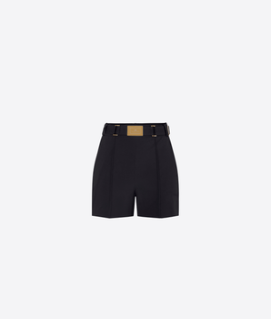ELISABETTA FRANCHI SHORTS NERO / 40 SHORTS IN TESSUTO TECNICO BIELASTICO CON CINTURA