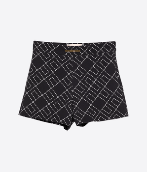 Elisabetta Franchi SHORTS NERO / 8A SHORTS CON STAMPA PAISLEY