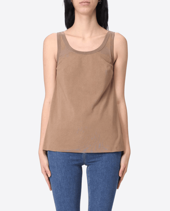 ELISABETTA FRANCHI TOP ARGILLA/BURRO / 40 TOP IN MAGLIA