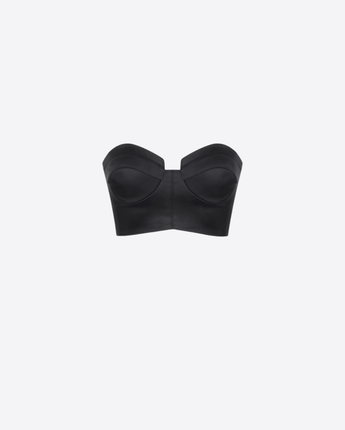 ELISABETTA FRANCHI TOP TOP IN RASO STRETCH