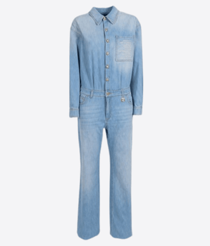 Elisabetta Franchi TUTA IN DENIM CON DETTAGLIO LETTERING Elisabetta Franchi TJ44D61E2 192