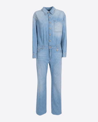 Elisabetta Franchi TUTA IN DENIM CON DETTAGLIO LETTERING Elisabetta Franchi TJ44D61E2 192