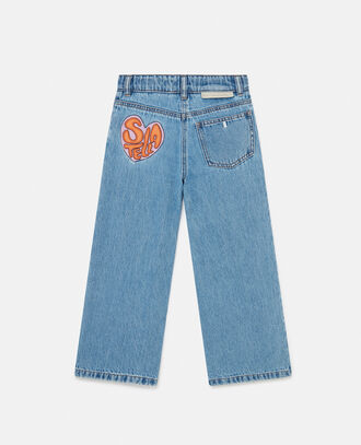 STELLA McCARTNEY | JEANS IN DENIM CON LAVAGGIO  VINTAGE E GAMBA DRITTA