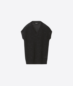 FABIANA FILIPPI Abbigliamento e accessori BLU / 42 MAGLIA CON SCOLLO A V IN COTONE