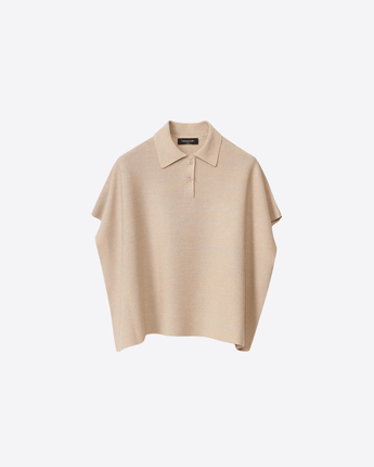 FABIANA FILIPPI BEIJE / S POLO BOXY FIT IN COTONE ORGANICO E LUREX