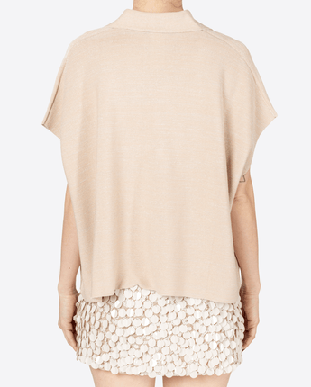 FABIANA FILIPPI POLO BOXY FIT IN COTONE ORGANICO E LUREX