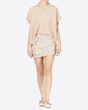FABIANA FILIPPI POLO BOXY FIT IN COTONE ORGANICO E LUREX