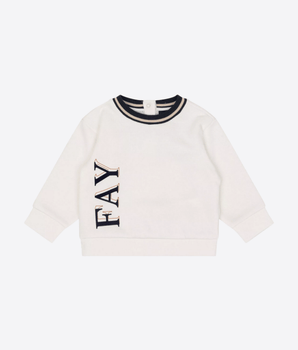 FAY FELPA IVORY / 6M FELPA CON LOGO