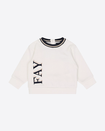 FAY FELPA IVORY / 6M FELPA CON LOGO