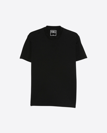 FEDELI T-SHIRT NERO / 48 T-SHIRT GIROCOLLO