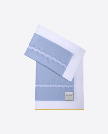 GENSAMI Abbigliamento e accessori BLU / UNI COPERTINA IN COTONE CON BORDO A CONTRASTO