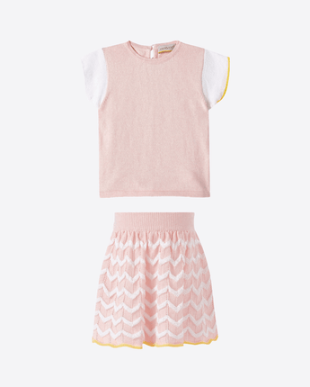 GENSAMI Abbigliamento e accessori ROSA / 12M GIROCOLLO CON ROUCHE A CONTRASTO