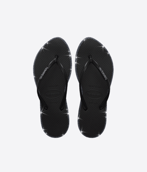 HAVAIANAS SANDALI BLACK / 35/36 HAVAIANAS SLIM POINT GLITTER