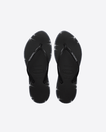 HAVAIANAS SANDALI BLACK / 35/36 HAVAIANAS SLIM POINT GLITTER