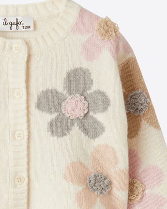 IL GUFO Abbigliamento e accessori CARDIGAN IN LANA CON FIORI