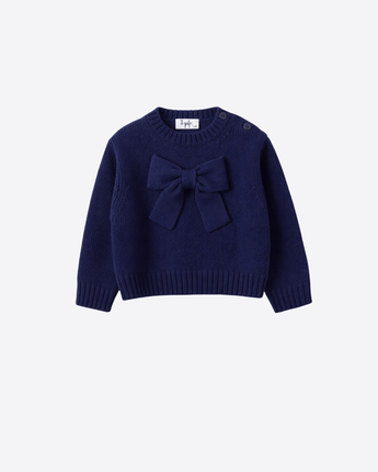 IL GUFO MAGLIA MAGLIA IN COTONE ORGANICO CON FIOCCO