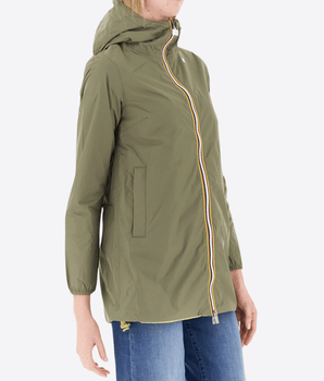 K-WAY VERDE OLIVA LILY PLUS.2 REVERSIBLE