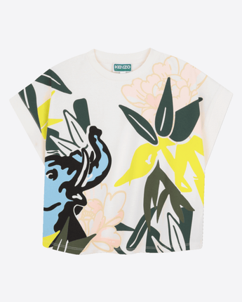 KENZO CANOTTA IN JERSEY CON STAMPA 10 e 12 ANNI KENZO KIDS