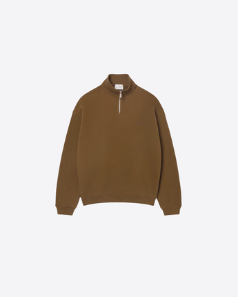 LACOSTE FELPA FELPA IN TESSUTO PESANTE CON ZIP SUL COLLO