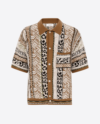 LANEUS CAMICIA CAMICIA IN MAGLIA JACQUARD LANEUS