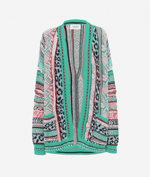LANEUS GIACCA CARDIGAN OVER JACQUARD MULTIFILO LANEUS