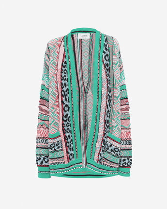 LANEUS GIACCA CARDIGAN OVER JACQUARD MULTIFILO LANEUS