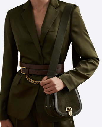 LAUREN RALPH LAUREN Abbigliamento e accessori UNI TRACOLLA TANNER MEDIA IN CAMOSCIO