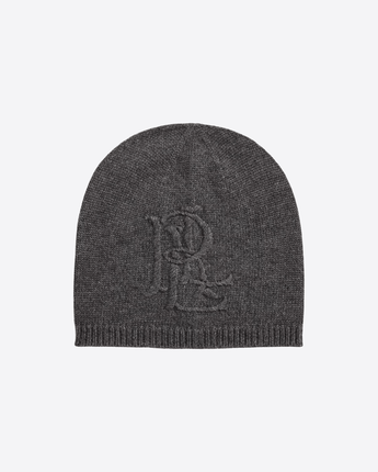 LAUREN RALPH LAUREN CAPPELLO ANTRACITE / UNI BERRETTO A MAGLIA CON LOGO RICAMATO