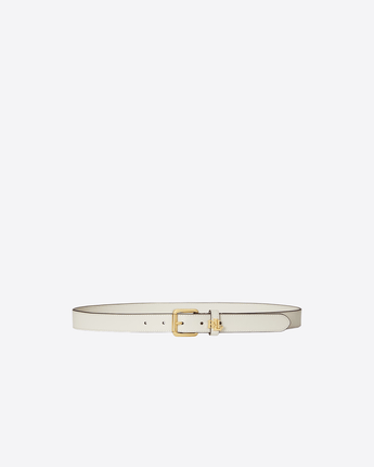 LAUREN RALPH LAUREN CINTURA BIANCO / S CINTURA IN PELLE CON LOGO SUL PASSANTE