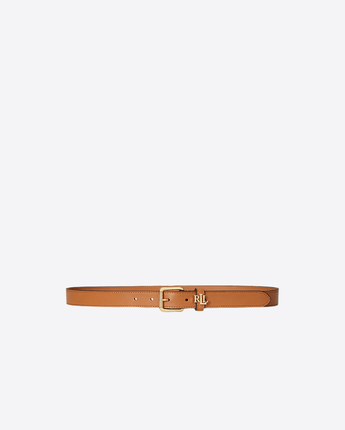 LAUREN RALPH LAUREN CINTURA CARAMELLO / S CINTURA IN PELLE CON LOGO SUL PASSANTE