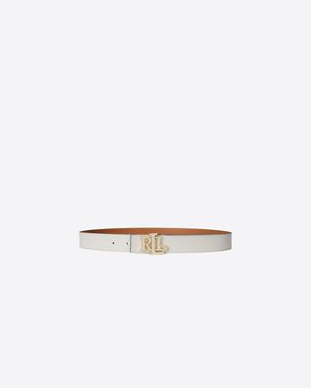 LAUREN RALPH LAUREN CINTURA CINTURA DOUBLE-FACE MARTELLATA CON LOGO