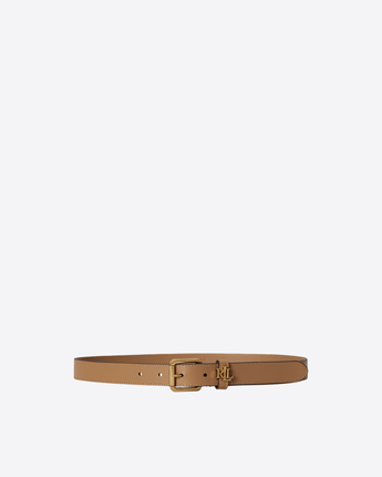 LAUREN RALPH LAUREN CINTURA CINTURA IN PELLE CON LOGO SUL PASSANTE