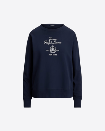 LAUREN RALPH LAUREN FELPA PULLOVER IN FELPA RICAMATO CON STEMMA