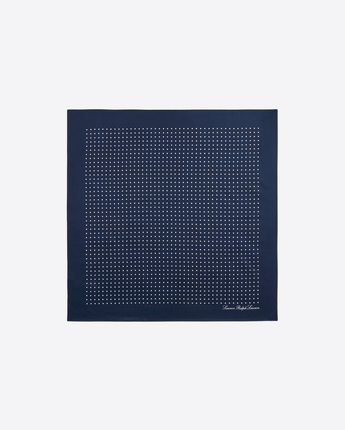 LAUREN RALPH LAUREN FOULARD BLU NAVY FOULARD IN TWILL DI SETA A POIS