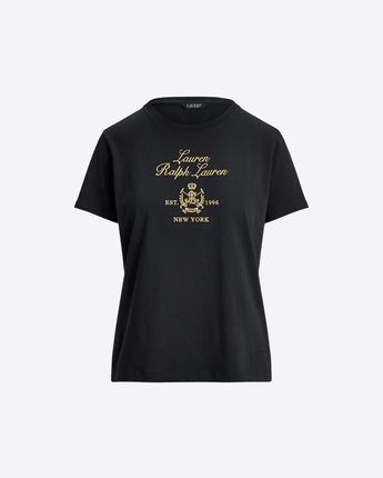 LAUREN RALPH LAUREN MAGLIA MAGLIETTA IN JERSEY DI COTONE CON STEMMA