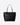 LAUREN RALPH LAUREN NERO / UNI BORSA SHOPPER TINTA UNITA CON PENDENTE IN METALLO