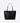 LAUREN RALPH LAUREN NERO / UNI BORSA SHOPPER TINTA UNITA CON PENDENTE IN METALLO
