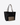 LAUREN RALPH LAUREN NERO / UNI BORSA SHOPPER TINTA UNITA CON PENDENTE IN METALLO