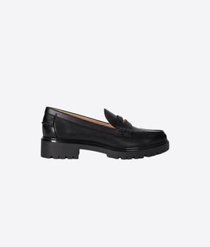 LAUREN RALPH LAUREN SCARPE BLACK / 6 PENNY LOAFER MARLI IN VITELLO