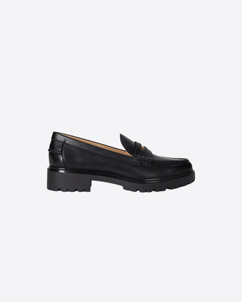 LAUREN RALPH LAUREN SCARPE BLACK / 6 PENNY LOAFER MARLI IN VITELLO