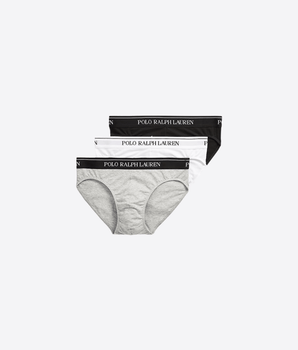 LAUREN RALPH LAUREN SLIP BLACK/WHITE/GREY / M SLIP 3PACK
