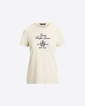 LAUREN RALPH LAUREN T-SHIRT T-SHIRT A MANICHE CORTE CON LOGO