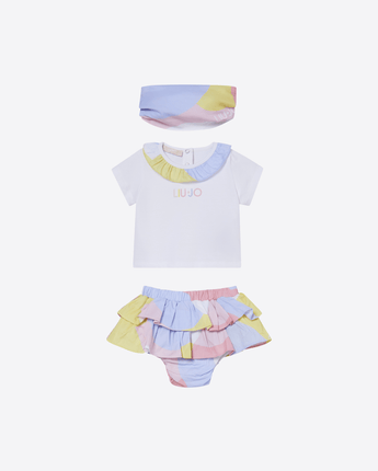 LIU JO SET NEONATA COMPLETINO IN JERSEY MULTICOLOR