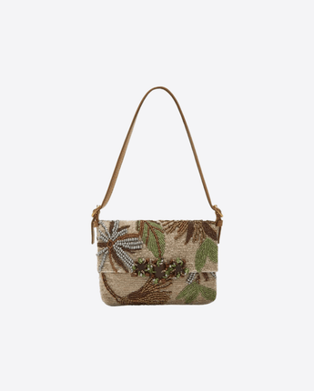 MALIPARMI BORSA BEIGE / UNI BORSA PICCOLA A SPALLA SILVER GARDEN