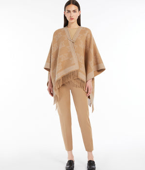 MAX MARA Abbigliamento e accessori CAMMELLO / UNI PONCHO IN LANA JACQUARD