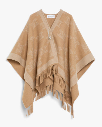 MAX MARA Abbigliamento e accessori CAMMELLO / UNI PONCHO IN LANA JACQUARD