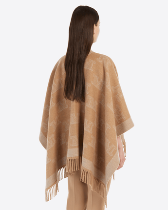 MAX MARA Abbigliamento e accessori CAMMELLO / UNI PONCHO IN LANA JACQUARD